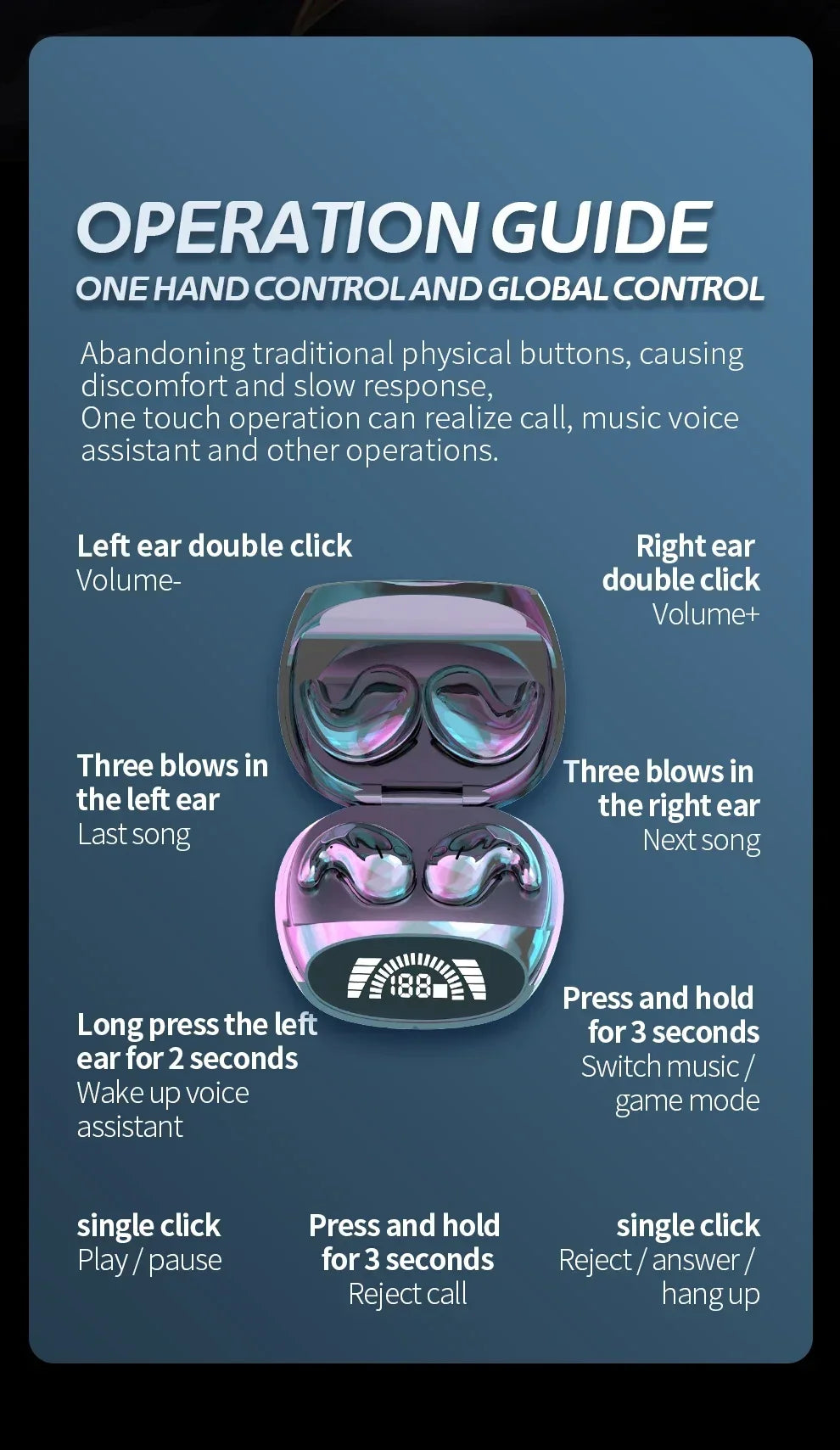 Thin Earbuds Painless Bluetooth Headphones